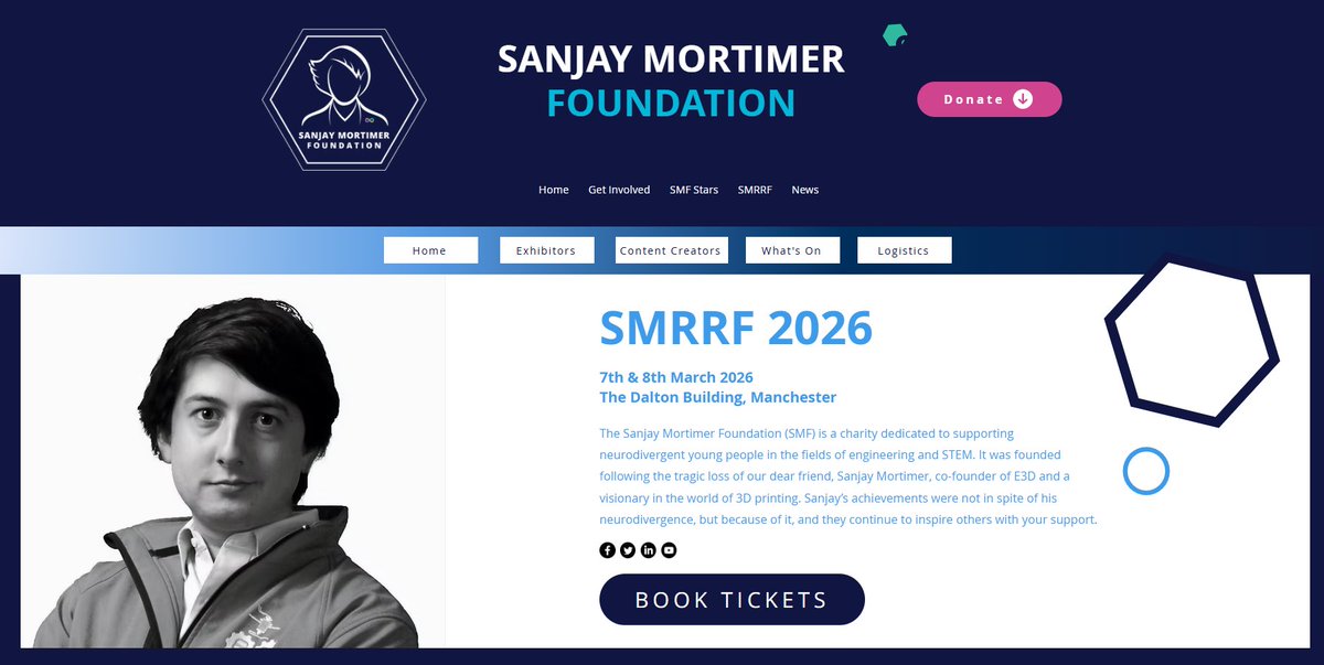 🚨It’s here! The official SMRRF 2026 page is now LIVE! 
🌐shorturl.at/Jhsy3
Check out what’s in store: exhibitors, workshops, auctions, and more – all supporting neurodivergent young people in STEM.
🎟️: shorturl.at/Qgyuz
 #SMRRF26 #3DPrinting #Innovation #STEM