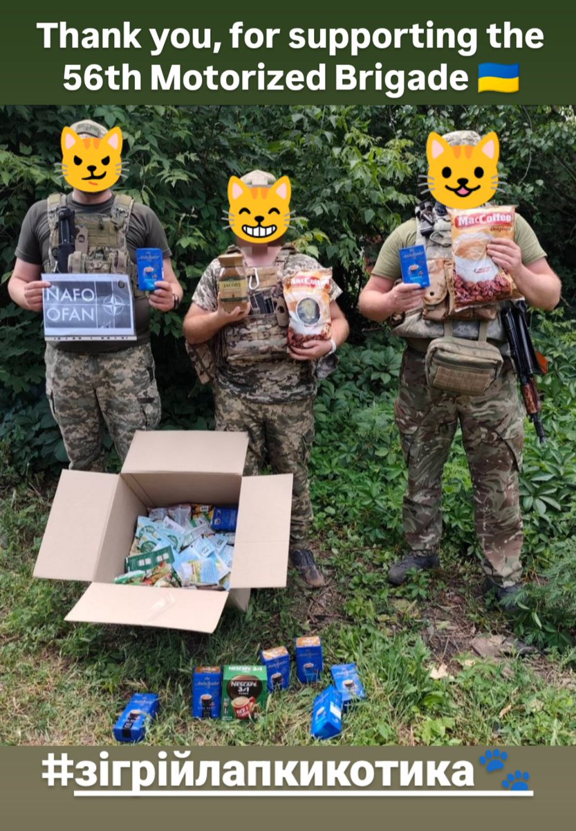 Richie (@richieforua) on Twitter photo PLEASE REPOST
• General support & humanitarian aid for the 56th Motorized Brigade 🇺🇦
If you would like to donate to non-lethal aid please comment "Aid56" when donating.
Small donations make a big difference, thank you kindly🙏💙💛
<a href="/Marysya6666/">🇺🇦Мarysya 🖖🇺🇦 Fella</a>
PP: ivancenkomaria81@gmail.com PLEASE REPOST
• General support & humanitarian aid for the 56th Motorized Brigade 🇺🇦
If you would like to donate to non-lethal aid please comment "Aid56" when donating.
Small donations make a big difference, thank you kindly🙏💙💛
<a href="/Marysya6666/">🇺🇦Мarysya 🖖🇺🇦 Fella</a>
PP: ivancenkomaria81@gmail.com