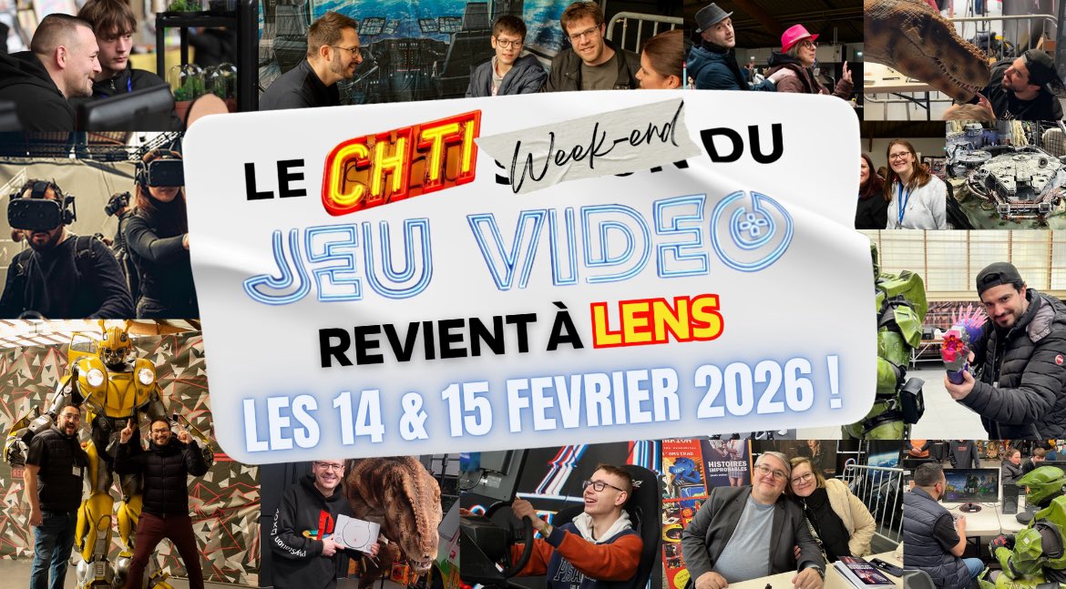pitivier062's tweet image. Bon bin… On est reparti pour un tour!
La #Famille2Geek vs donne RDV à Lens les 14 et 15 février 2026! 
C’est le moment de bloquer vos agendas 
RT🙏❤️On compte sur vs! Aidez ns à attirer de nouveaux geeks à venir vivre une journée magique et familiale, pour 3€ seulement et oui!