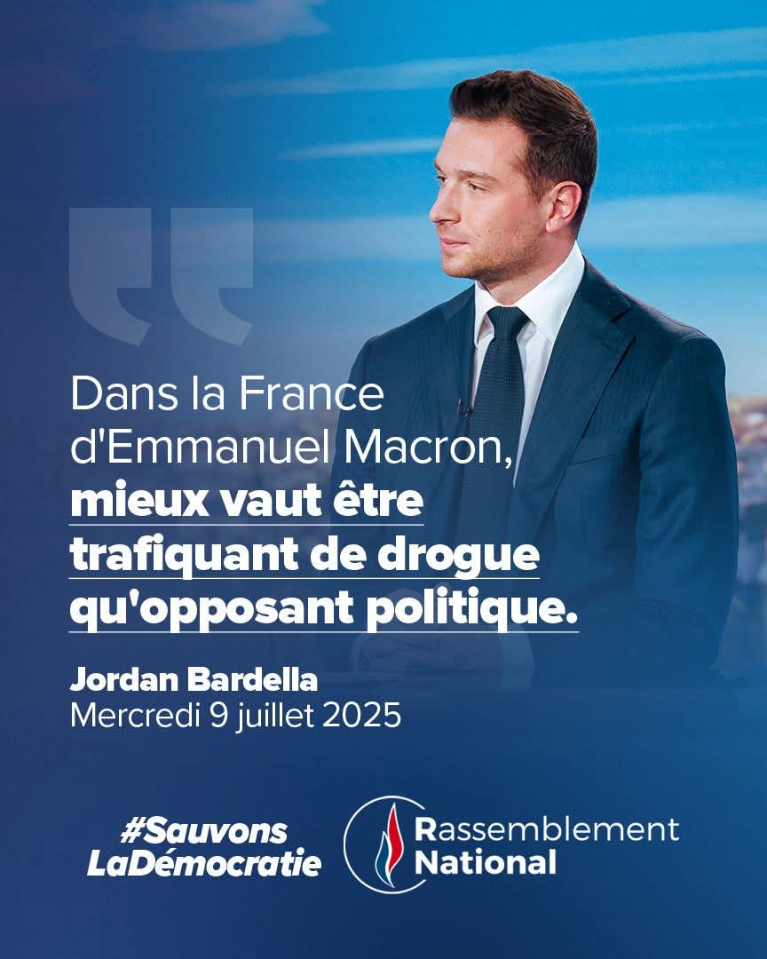 Rémy Durrieu de Madron (@re_ddm) on Twitter photo Le système a peur de la montée du <a href="/RNational_off/">Rassemblement National</a> et maintenant il semble prêt à tout pour bloquer l'ascension des idées patriotes. On ne lâchera rien face aux menaces.
Stop à cette dérive autoritaire. Le système a peur de la montée du <a href="/RNational_off/">Rassemblement National</a> et maintenant il semble prêt à tout pour bloquer l'ascension des idées patriotes. On ne lâchera rien face aux menaces.
Stop à cette dérive autoritaire.