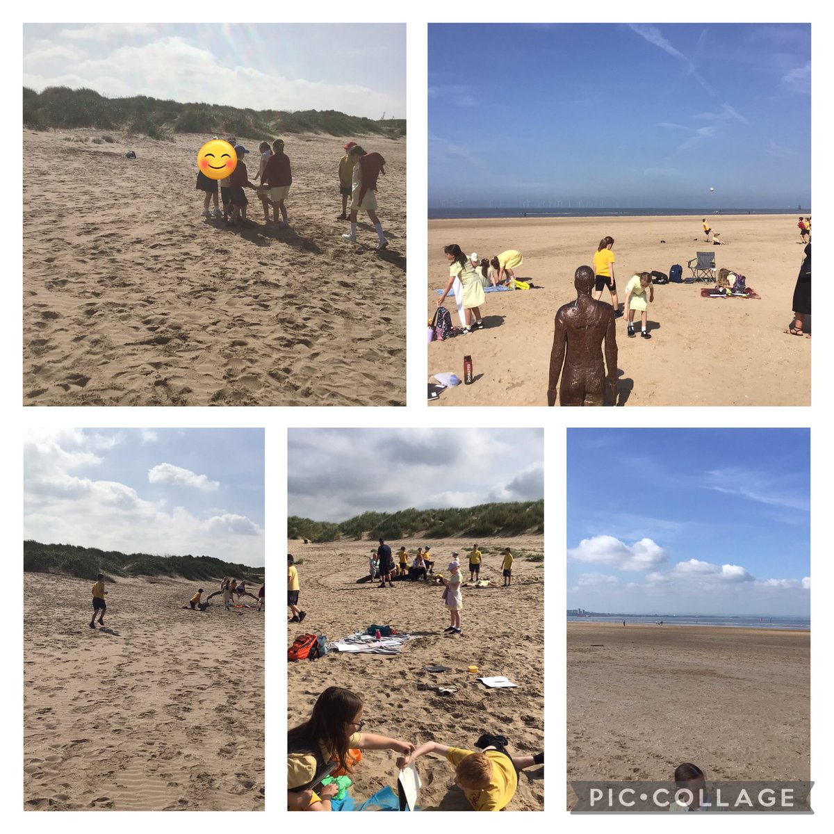 Year 3 and 4 have had a wonderful time at the beach this morning! They have been sketching the Iron Men in preparation for our art project 🖼️🎨