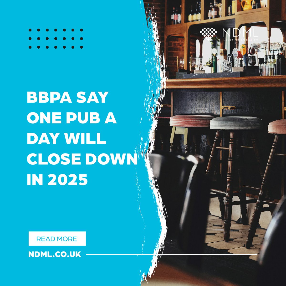 NDMLInsurance's tweet image. News released today from the British Beer &amp;amp; Pub Association says that one pub a day will shut down in 2025.

Rising costs &amp;amp; changing consumer habits are putting these essential community hubs out of business. Read more 👇

loom.ly/4JddMG0