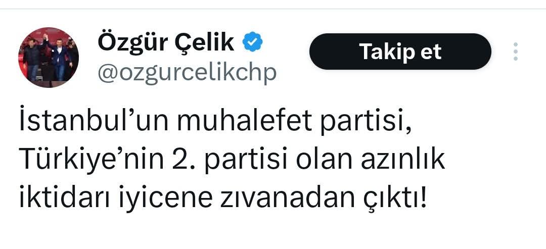 CHP her seçimde birinciyiz rüyası görüyor. Seçim bitiyor bir daha ki seçim muhabbeti başlıyor 🤣🤣🤣
