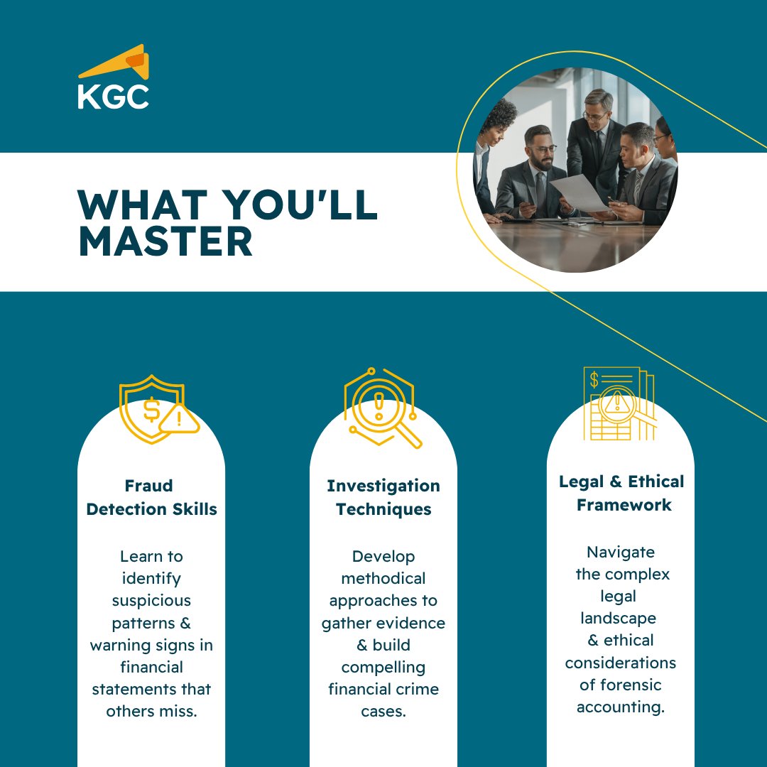 KGCworldwide's tweet image. Uncover the truth behind the numbers.
Master the skills to detect fraud, spot financial red flags, and lead investigations with confidence and integrity.

Register now — kgc.com/en/about/our-p…

#KnowledgeGroup #ForensicAccounting #FraudDetection #FinancialInvestigations