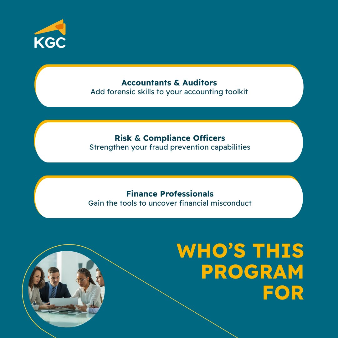 KGCworldwide's tweet image. Uncover the truth behind the numbers.
Master the skills to detect fraud, spot financial red flags, and lead investigations with confidence and integrity.

Register now — kgc.com/en/about/our-p…

#KnowledgeGroup #ForensicAccounting #FraudDetection #FinancialInvestigations