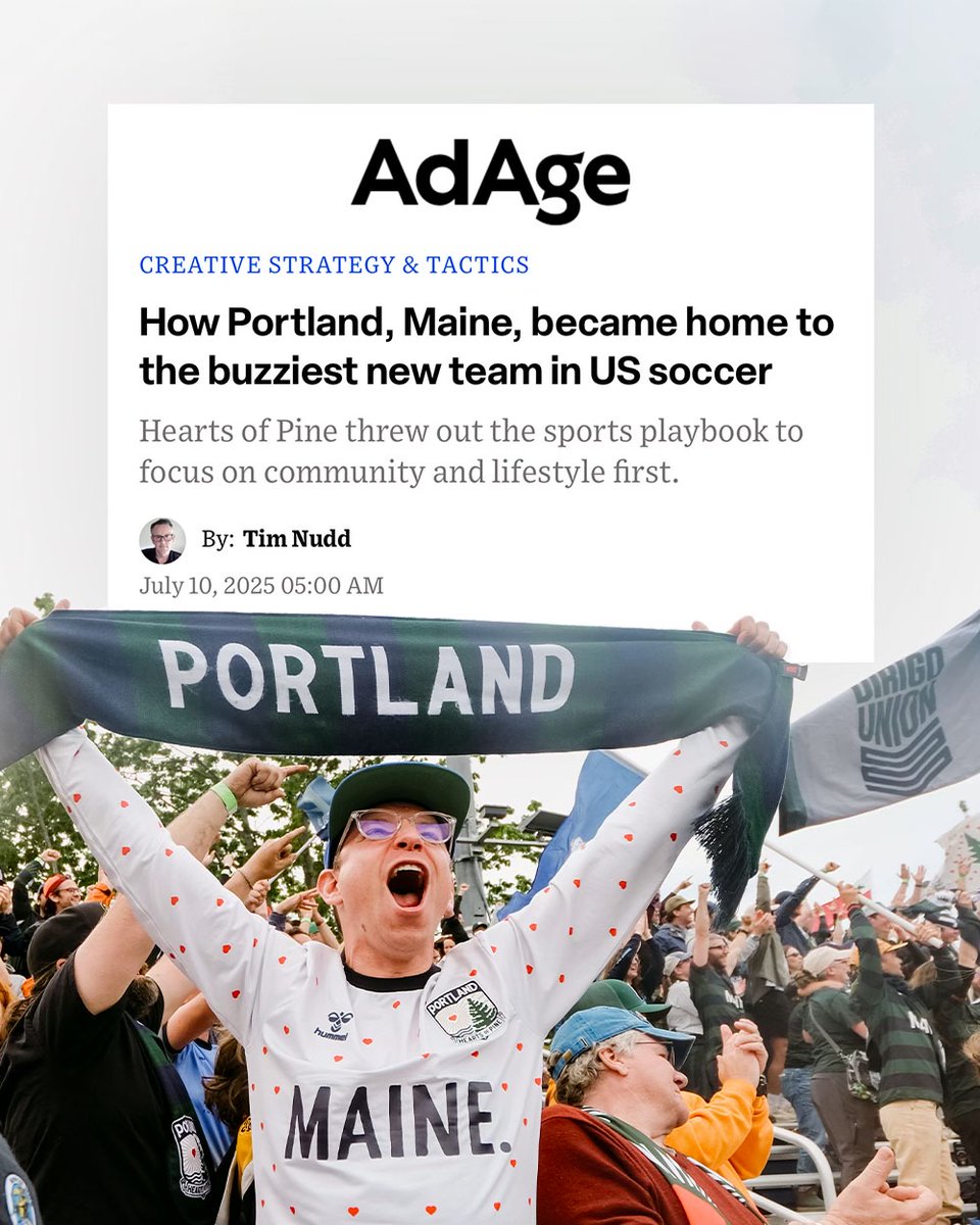 There's no playbook for leading with your heart, just 5+ years of belief in the power of soccer for good, and a community with hearts wide open. Thank you to <a href="/adage/">Ad Age</a> and Tim Nudd for this remarkable feature on what we're doing here in Maine. Whatever buzz there is, it's because of