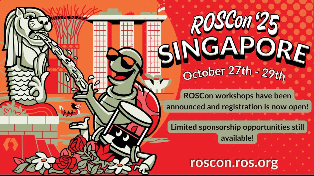 roscon.ros.org/2025/
Signup to attend/ sponsor ROScon’25 workshop.