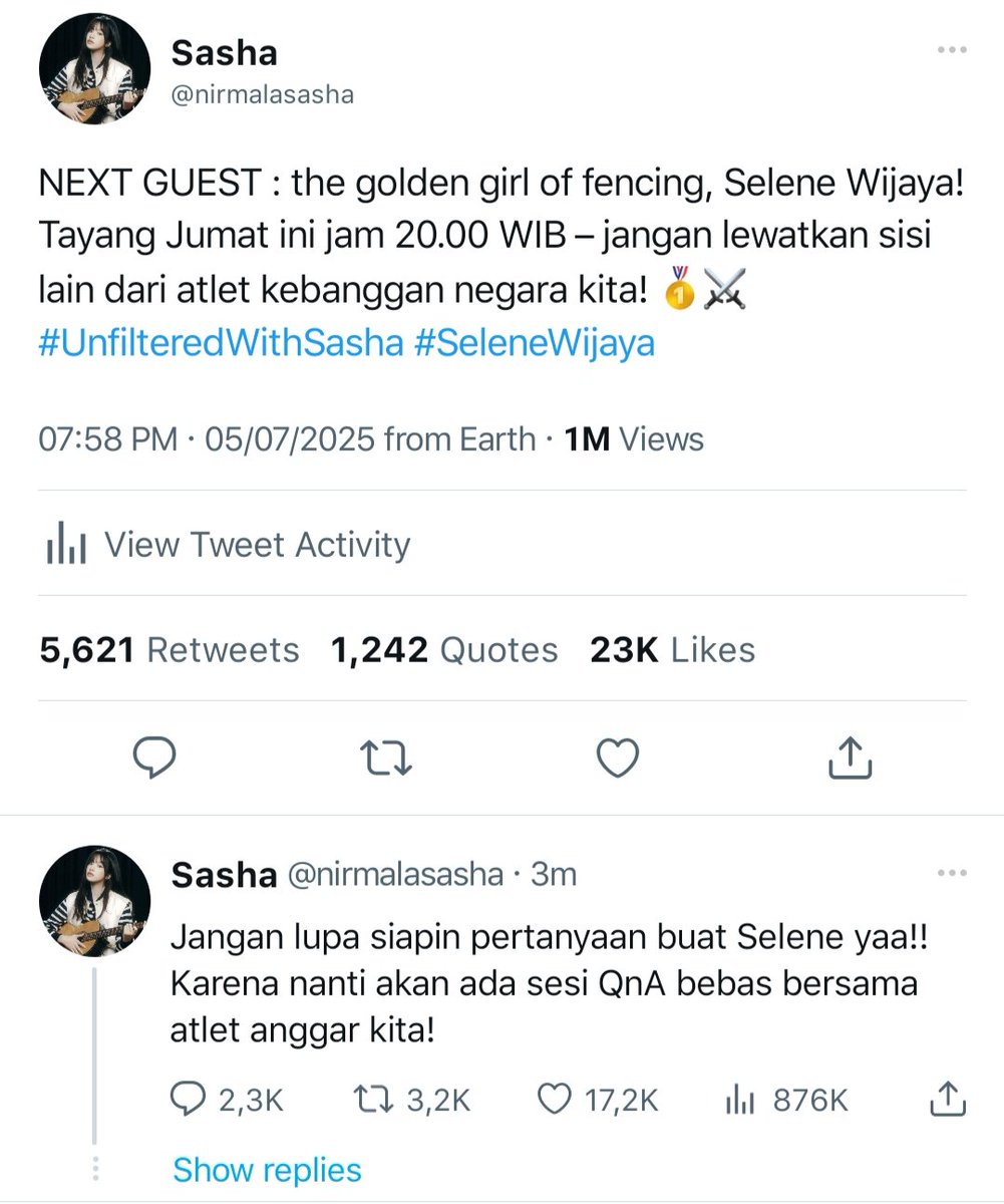 whatsbiy's tweet photo. 𝐒𝐢𝐥𝐞𝐧𝐭 𝐒𝐭𝐫𝐢𝐤𝐞 ; Selene Wijaya a fencer and Sasha Nirmala a host of variety show
—an annyeongz short au

©whatsbiy https://t.co/hIYWKaIHNB