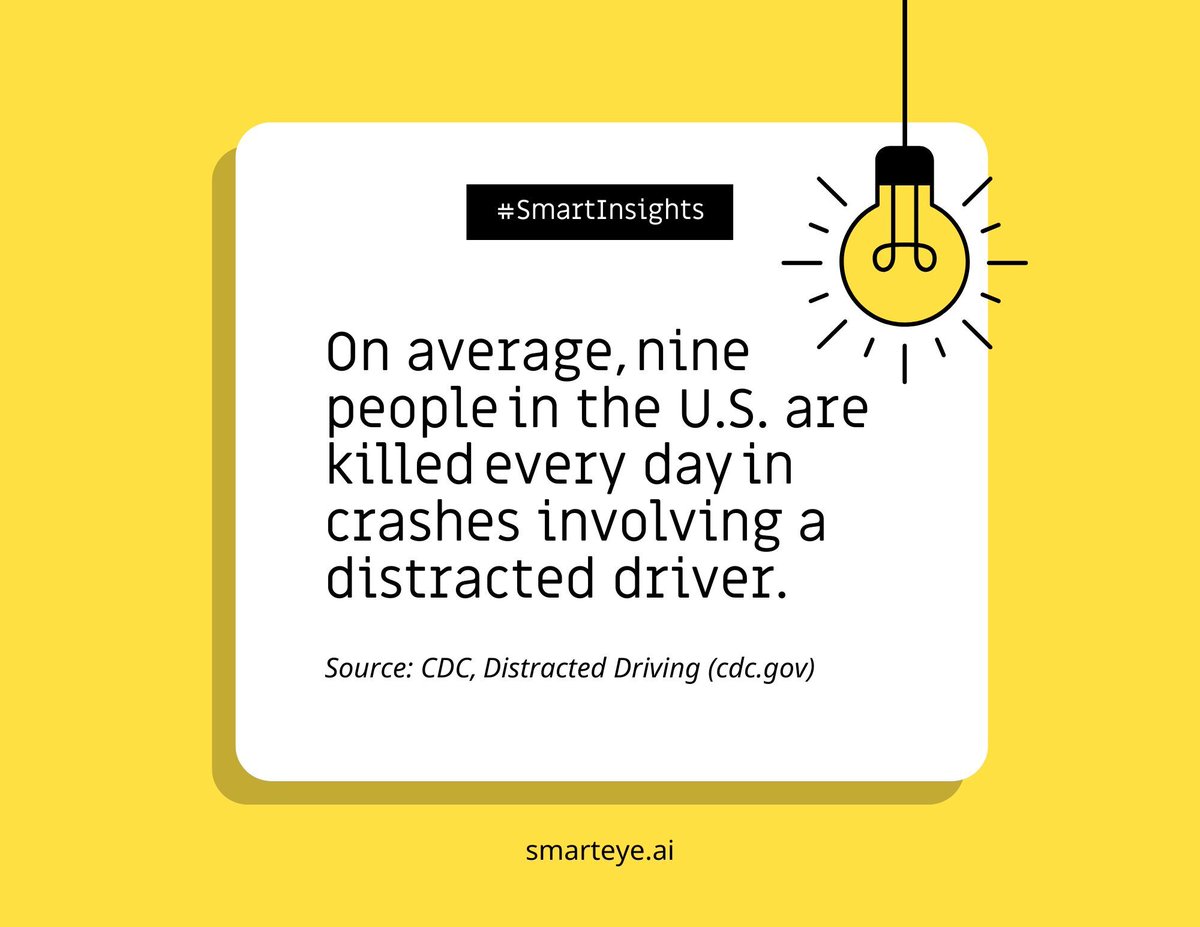Every day, 9 people lose their lives on U.S. roads because of #distracteddriving. 🚘📱

Changing human behavior is hard, but we can at least design technology to help drivers stay focused.

Learn more about how our #DMS supports safer driving: hubs.ly/Q03wC5j20