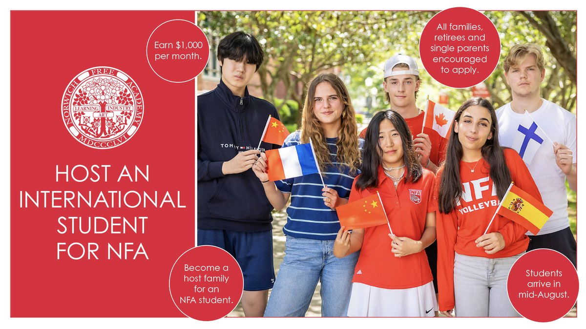 We're in need of pet-free homes for students beginning school this fall! A great experience and some extra money! Follow the link to learn more and express your interest.

nfaschool.org/admissions/hos…
