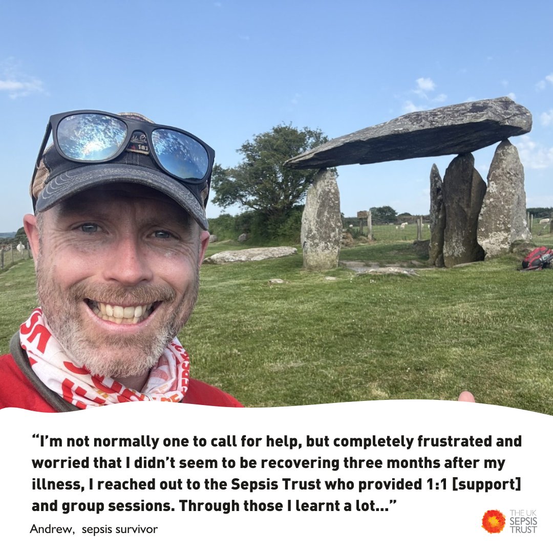 UKSepsisTrust's tweet image. Our online support and connect groups help thousands like Andrew affected by #sepsis each year.
They offer a friendly, inclusive space to discuss your experience and receive practical tips and guidance from your peers and our support nurses.
Learn more: sepsistrust.org/get-support/su…