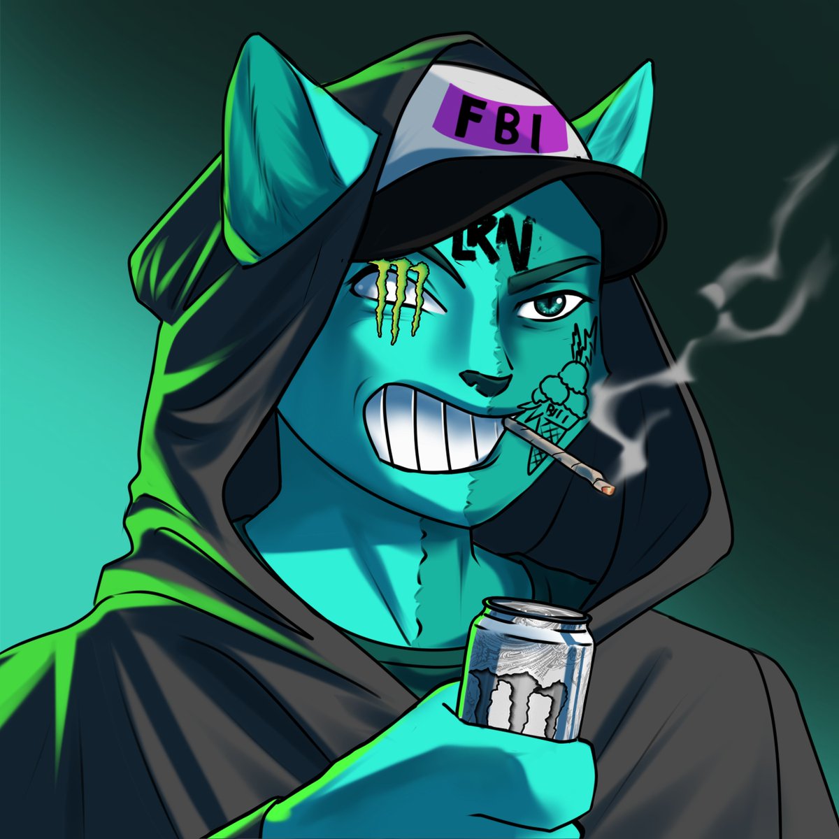 thank you <a href="/catbal/"></a> for the 50/50 custom pawtrait. blending my references with my curry-powered adversary's was chef's kiss. blessed to have the most unique pfp and remember guys, this is all satire and there is no catbal 🍛