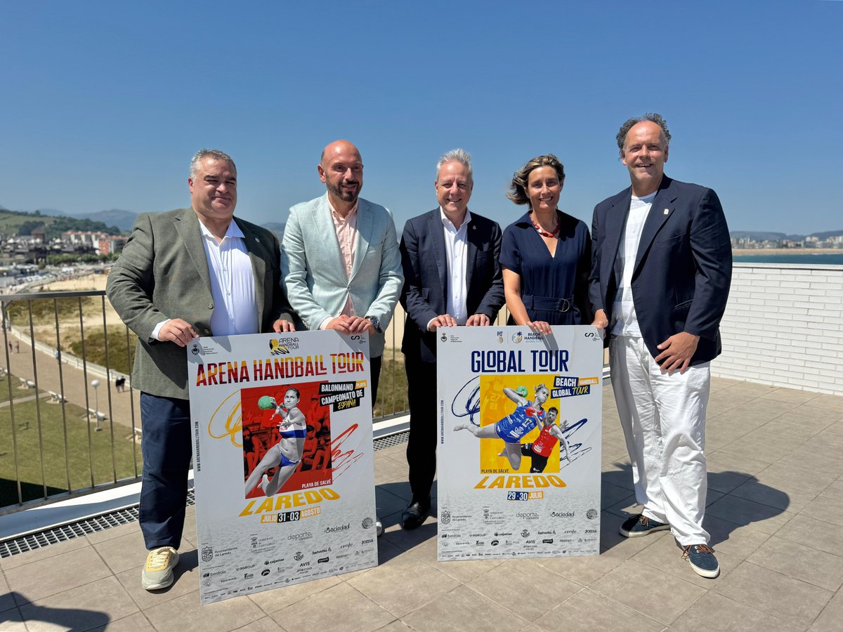 RFEBalonmano (@rfebalonmano) on Twitter photo 🟠 Presentado en Laredo los eventos que bajan el telón a la Temporada 2025 de #BalonmanoPlaya👇
🔸 IHF Beach Handball Global Tour, el 29 y 30 de julio
🔸 Campeonato de España de Balonmano Playa 2025, del 31 de julio al 3 de agosto
▶️ <a href="/aytolaredo/">Ayuntamiento de Laredo (Cantabria)</a> | <a href="/cantabriaes/">Gobierno Cantabria</a> | 🟠 Presentado en Laredo los eventos que bajan el telón a la Temporada 2025 de #BalonmanoPlaya👇
🔸 IHF Beach Handball Global Tour, el 29 y 30 de julio
🔸 Campeonato de España de Balonmano Playa 2025, del 31 de julio al 3 de agosto
▶️ <a href="/aytolaredo/">Ayuntamiento de Laredo (Cantabria)</a> | <a href="/cantabriaes/">Gobierno Cantabria</a> |