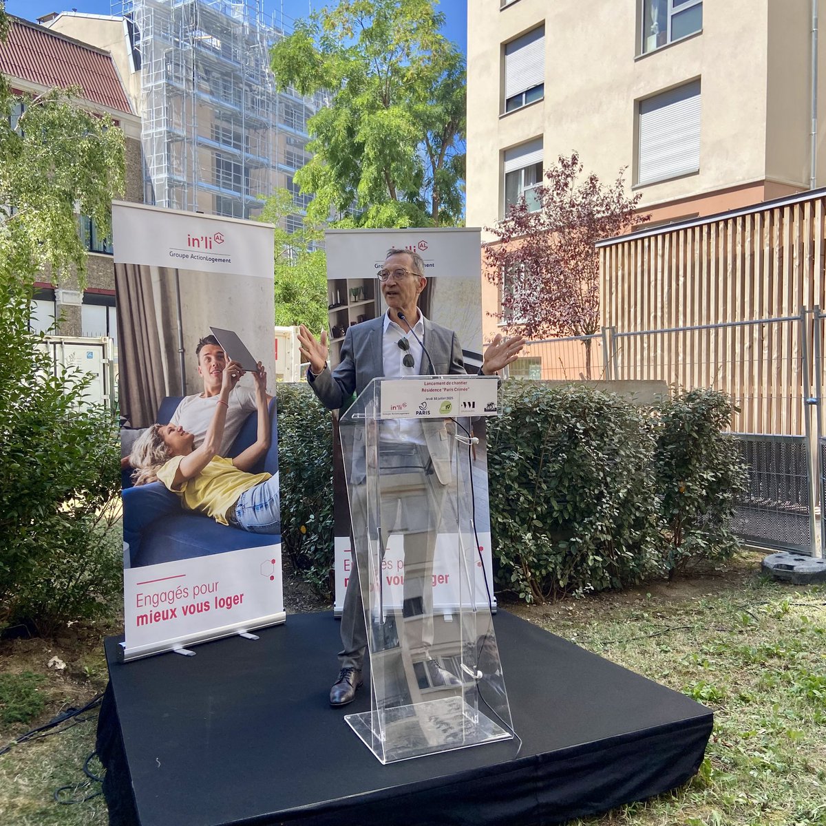 FrancoisDagnaud's tweet image. Transformer d’anciens bureaux en logements : une solution concrète pour répondre aux besoins en logements des parisiens. Dans le 19e, ce projet porté par @inli_officiel offrira 131 logements pour les classes moyennes, intégrant rénovation énergétique et jardin en pleine terre.