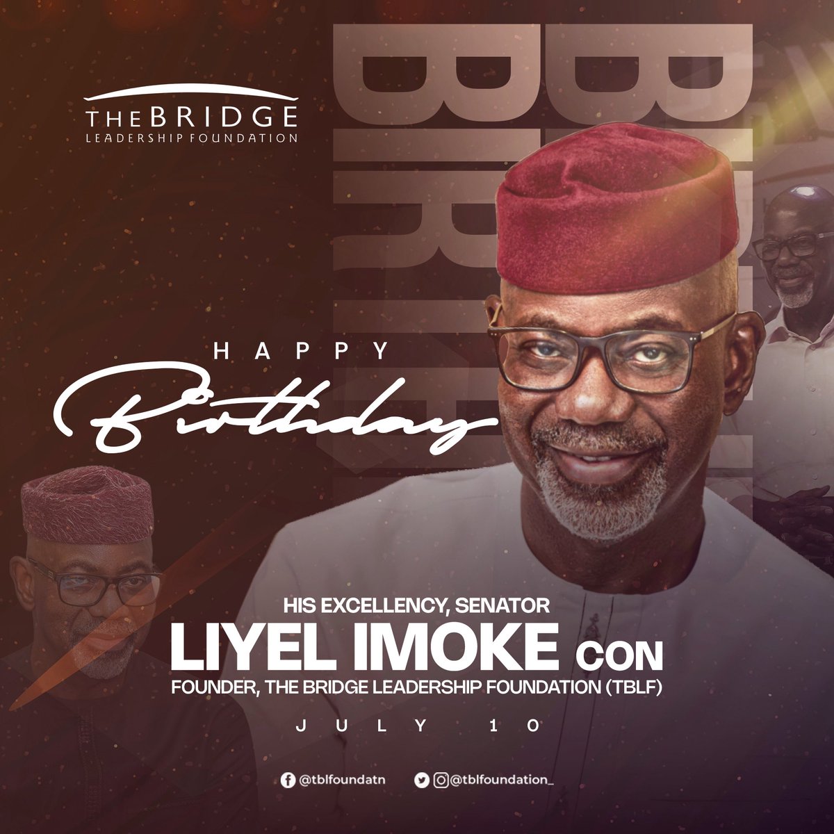 Today we celebrate a Visionary Leader whose commitment to service, community, and transformative impact continues to inspire us all.

Thank you for your guidance, dedication, and unwavering passion for building a better future. 

#TBLF #Foundersday #birthday