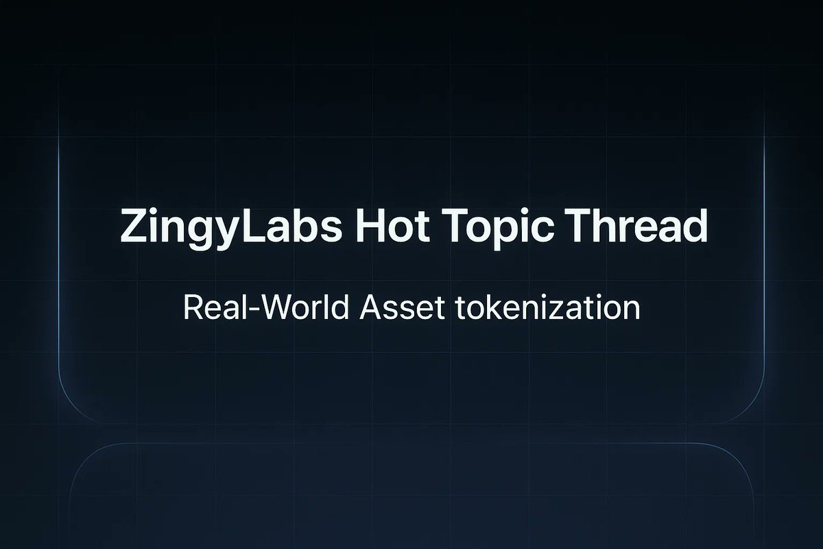 Real‑World Asset (RWA) tokenization is quietly breaking through — and ZingyLabs is tuned in.

Let’s unpack the trend that’s about to reshape how the world holds value 👇