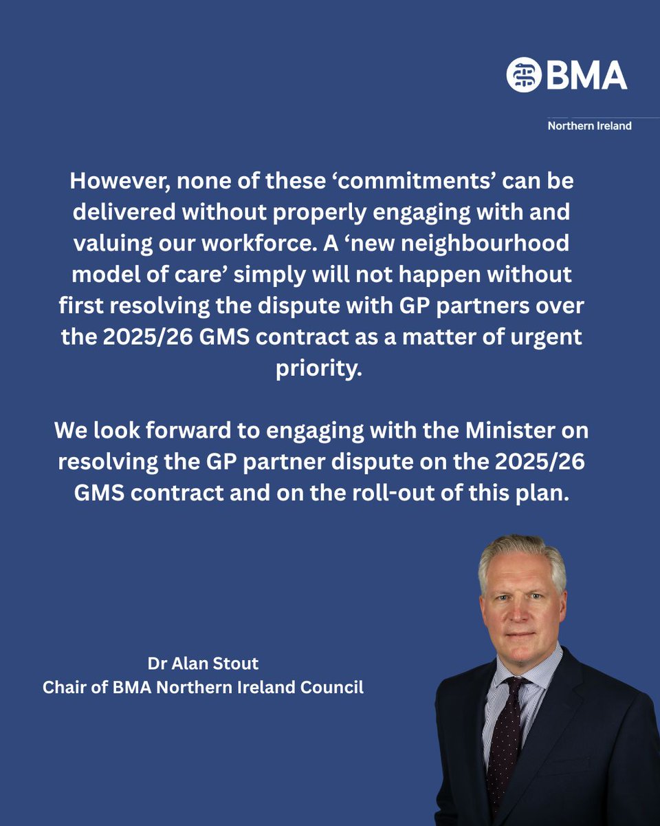 BMA Northern Ireland (@bma_ni) on Twitter photo Statement from BMA NI Council chair <a href="/AlanStout19/">Alan Stout</a> on the Health and social care reset plan - bma.org.uk/bma-media-cent… Statement from BMA NI Council chair <a href="/AlanStout19/">Alan Stout</a> on the Health and social care reset plan - bma.org.uk/bma-media-cent…