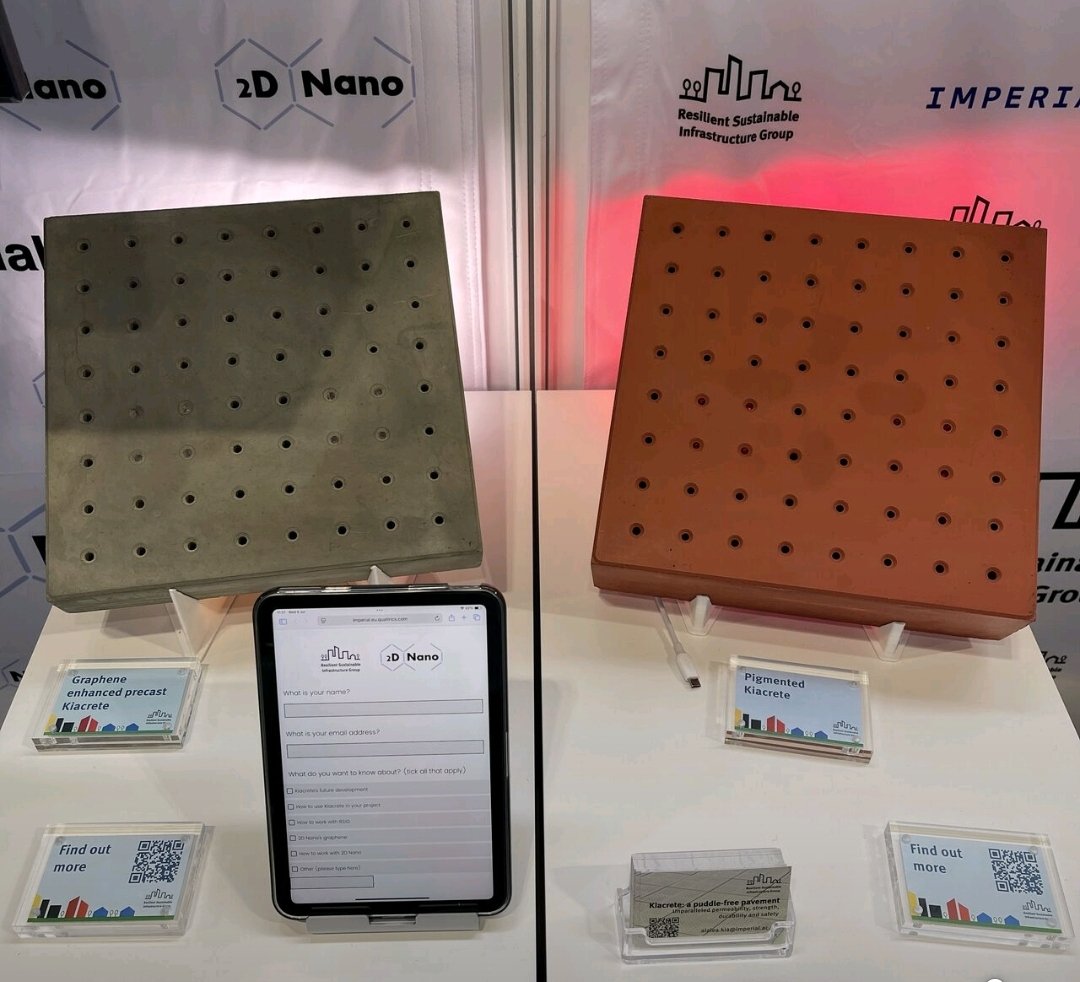 ImperialChemEng's tweet image. 🚀 #ChemEngEnterprise spinout 2D Nano is exhibiting at the Advanced Materials Show!
📍Visit stand 1043 where they're showcasing cutting-edge research happening at @imperialcollege.
🌟 Don't miss the interactive graphene demo.
@MaterialsShow