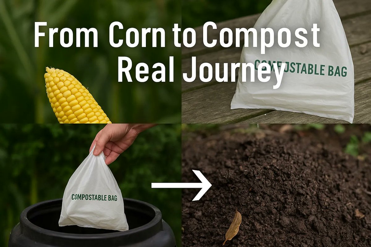 GLifeHub's tweet photo. What happens after compostable bags hit the bin? 🌍 From corn farms to compost piles (or landfill!), learn the lifecycle and avoid greenwashing. 
#CompostableBags 
#ZeroWaste 
#EcoTips 
#EcoFriendly  

👉 https://t.co/T3YlOX0yuk https://t.co/NT5rnN64am