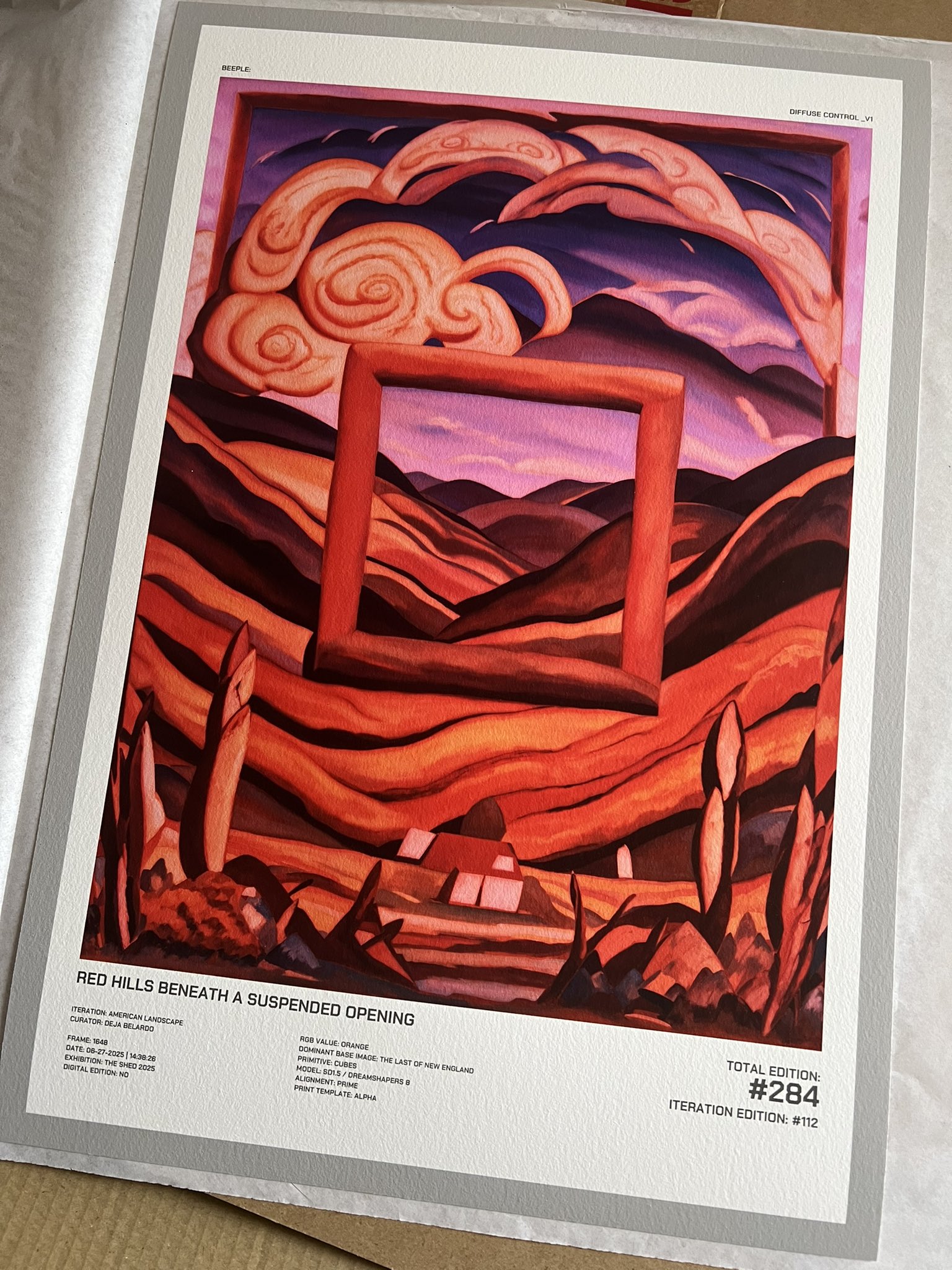 【THE MUSEUM VISITOR】 PAINTING ART PRINTED DUST BAG 01 RED PAINTING ART PRINTED DUST BAG 03 (BLUE) : THE MUSEUM VISITOR