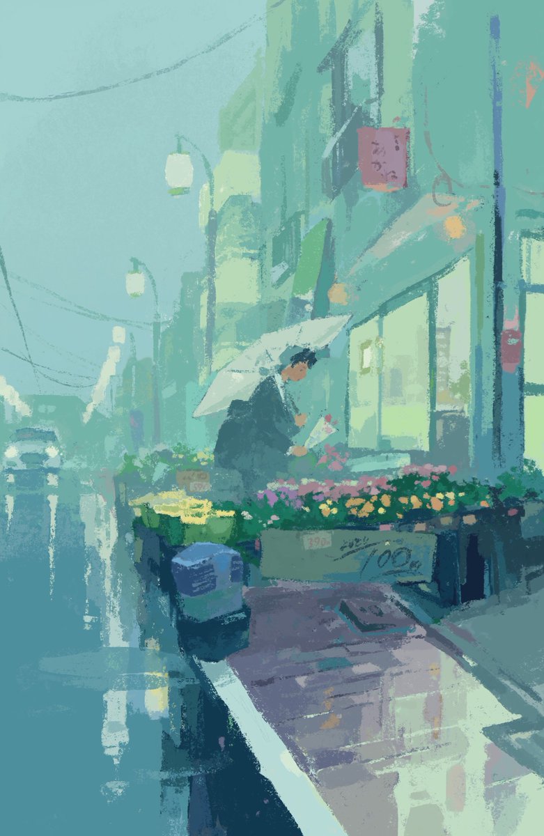 濡れたカーネーション