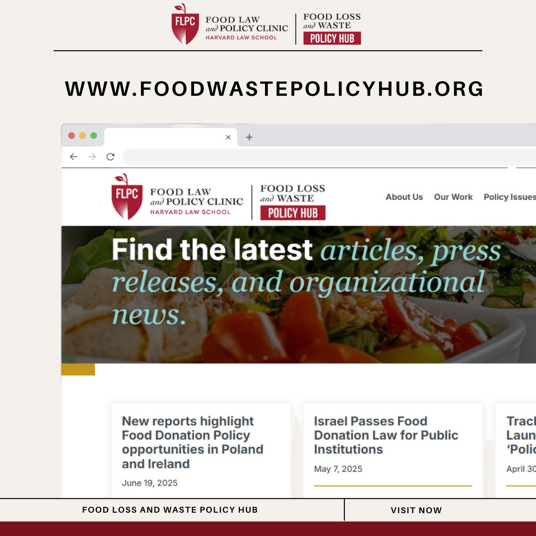We’re live! 
FLPC’s new Food Loss &amp; Waste website is your go-to resource for policy solutions to reduce waste, feed communities, and support the environment. 
Explore now: foodwastepolicyhub.org
#FoodWaste #FoodPolicy #Sustainability