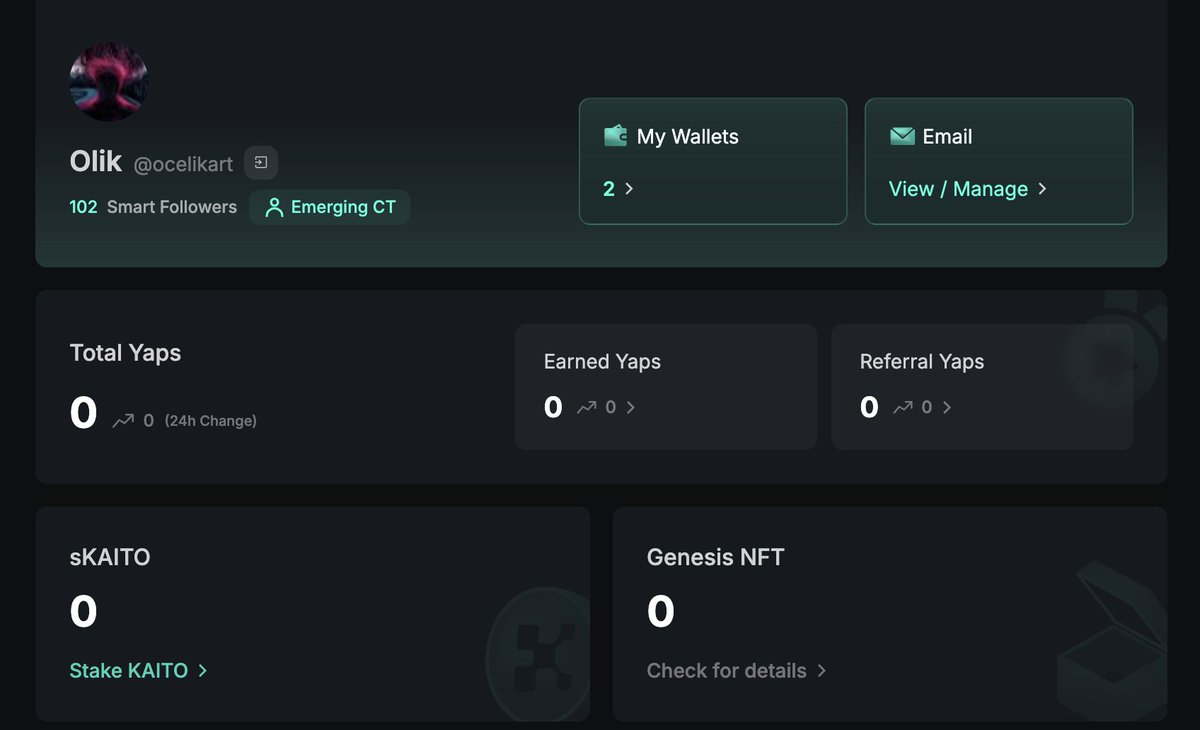 Olik (@ocelikart) on Twitter photo gm! SatLayer 🟨
I gained 102 Smart Followers with 10 days of consistency. It wasn't easy
And this is just the beginning.
What's next?
It's time to win YAPS. <a href="/KaitoAI/">Kaito AI 🌊</a>
I know it won't be easy, but that's exactly why I'm here.
I love the challenge, the work and the process, gm! SatLayer 🟨
I gained 102 Smart Followers with 10 days of consistency. It wasn't easy
And this is just the beginning.
What's next?
It's time to win YAPS. <a href="/KaitoAI/">Kaito AI 🌊</a>
I know it won't be easy, but that's exactly why I'm here.
I love the challenge, the work and the process,