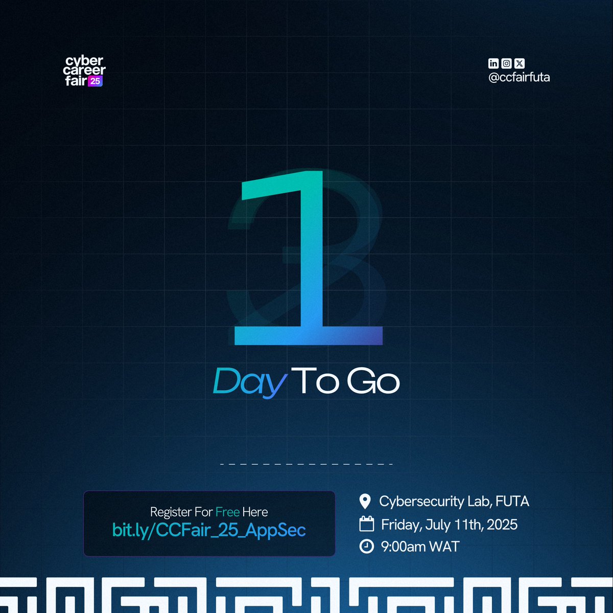ccfairfuta's tweet image. Can you believe it?🙂↔️
A DAY to App Sec🎉
It's happening tomorrow!
Are you ready for what is coming?
If you've not registered, it's not too late!!!
bit.ly/CCFair_25_AppS…