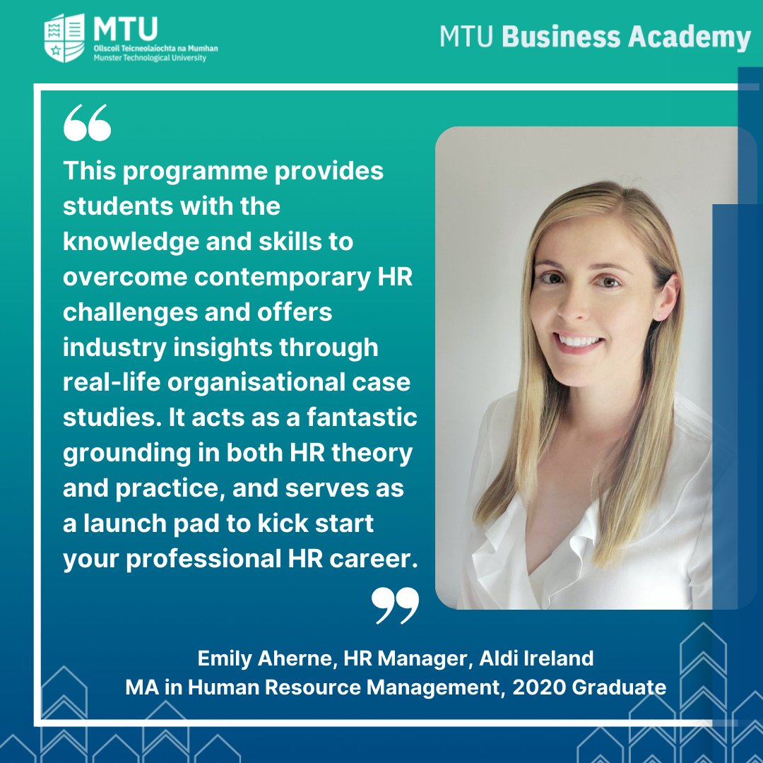 That’s just one of the many incredible reviews we have received about our MA in Human Resource Management.

✅ Designed for real-world impact
✅ Taught by experienced industry professionals
✅ Perfect for advancing your HR career

mtubusinessacademy.ie/ma-in-human-re…

#HRM #PostgraduateStudy