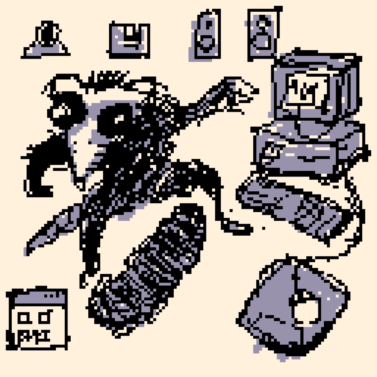 FFMEC2's tweet photo. Uniting my love for marsupials and computers, I will be minting daily pixel art featuring the most sophisticated marsupials alongside vintage personal computers. 
Available  on #echow 👇🔗 https://t.co/ehZn6aflJT