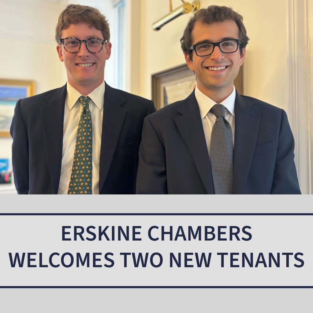 📢Erskine Chambers is pleased to announce that Alastair Ahamed and Nicholas White have accepted tenancy following the successful completion of their pupillage.

Please click the link below to read more : erskinechambers.com/erskine-chambe…