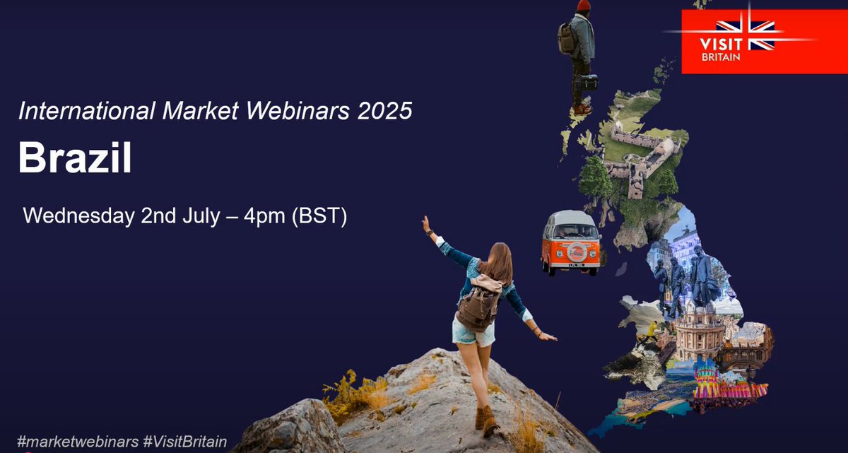 VisitBritainBiz's tweet image. Did you miss our insights webinar on the Brazil market last week? Catch up with our recording to learn how you can attract visitors from Brazil to your destination and find out how to engage Brazilian travel trade from our in-market experts. brnw.ch/21wU2rw