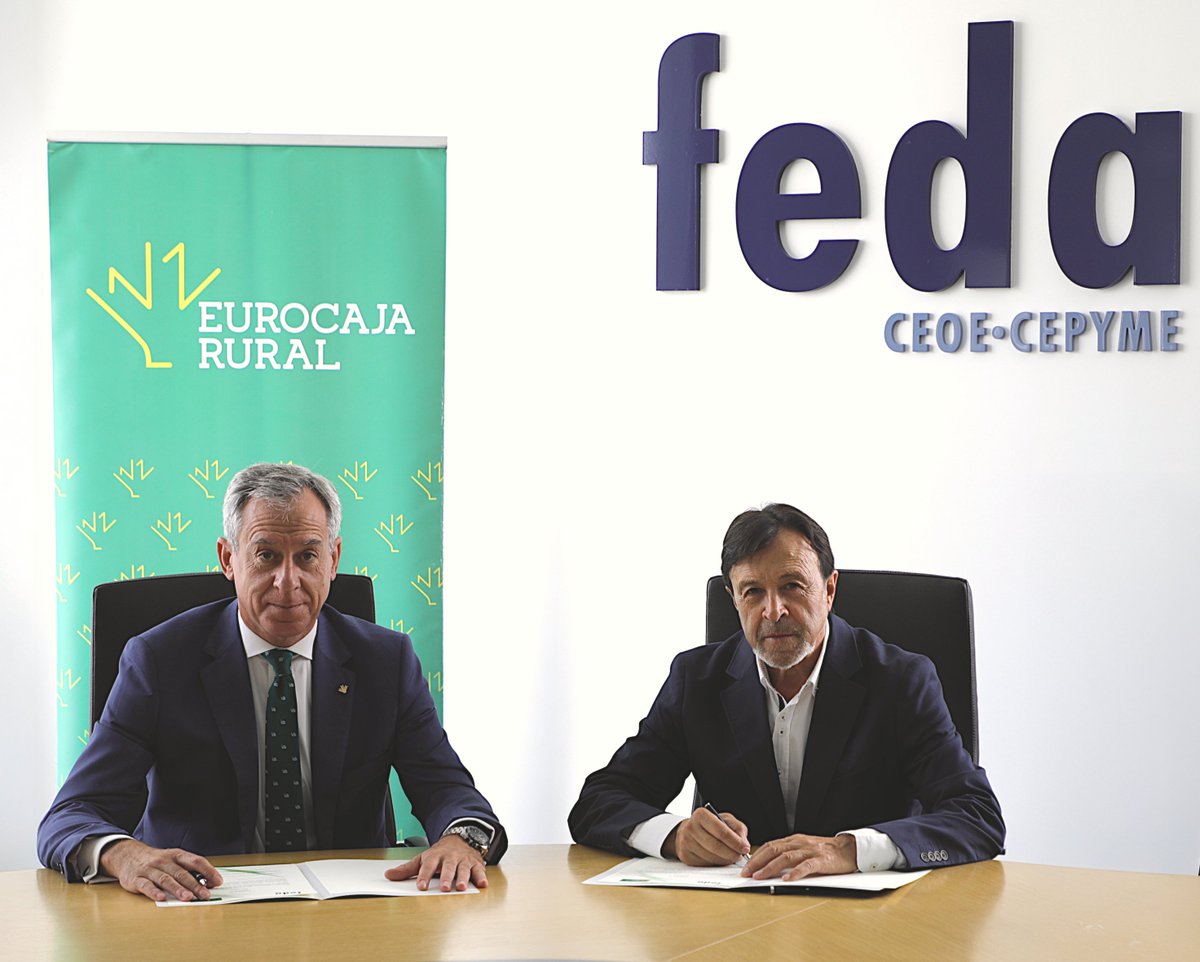 Renovamos nuestra colaboración con FEDA para seguir impulsando el desarrollo social y empresarial de Albacete💚🤝<a href="/EmpresariosFEDA/">FEDA</a>

🔽Ver noticia🔽
eurocajarural.es/institucional/…

#LaBancaQueTúQuieres