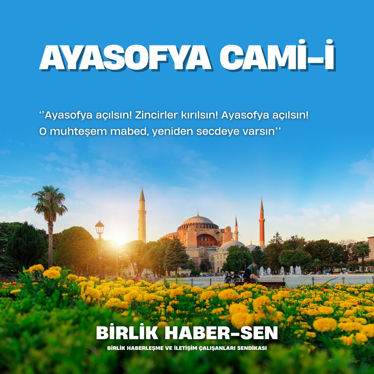 5 Yıl Önce Bugün, Zincirler Kırıldı!
Ezan yeniden göğe yükseldi, hasretle beklenen secdeler Ayasofya’nın kubbesini yeniden titretti.

Necip Fazıl’ın yıllar önce haykırdığı gibi:
“Ayasofya açılsın! Zincirler kırılsın! Ayasofya açılsın!
O muhteşem mabed, yeniden secdeye varsın!”