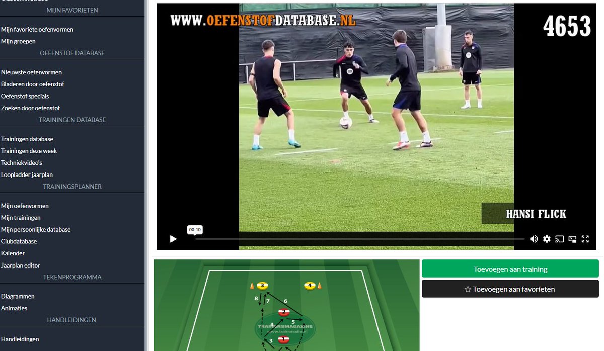 Passvorm met overlap van Hansi Flick bij FC Barcelona: oefenstofdatabase.nl/?page=exercise…