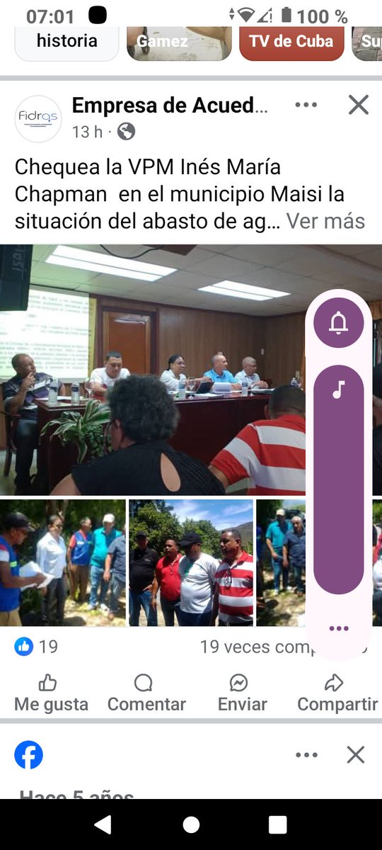 La muestra de la preocupación del estado por resolver la situación del abasto de agua en estos momentos de sequía es tarea de primer orden de los Guantanameros
Arriba la Voluntad Hidráulica