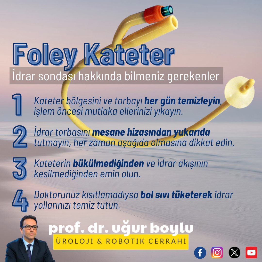 İdrar Sondası (Foley Kateter) Takıldıysa Bu 4 Altın Kurala Dikkat Edin!

ugurboylu.com/idrar-sondasi-…

#sonda #foley #üroloji