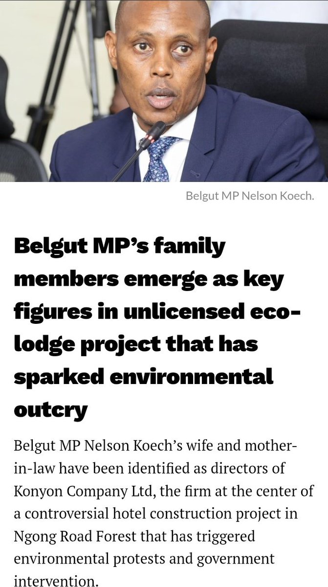 Z3IT3IGIST's tweet photo. @OwanghB The people destroying that forest are the same ones urging the police to shoot to kill Kenyans.

The country if not saved will go to the dogs.

Jair Bolsonaro of Brazil destroyed the Amazon this way too until he was removed from power https://t.co/1yRVk0nhBN