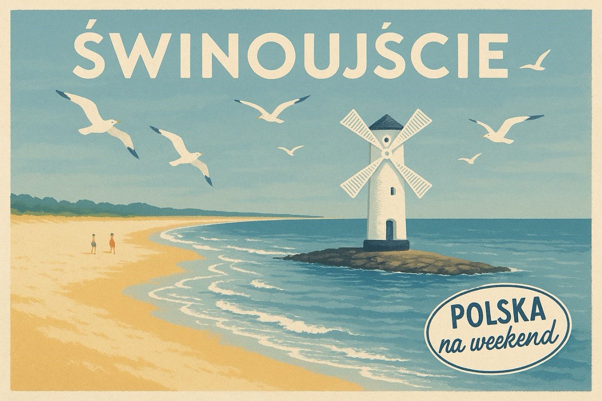 Polska's tweet image. Weekend nad morzem? Zachodniopomorskie zaprasza do Świnoujścia! Spacer po słynnej plaży, wizyta przy latarni morskiej i zdjęcie przy charakterystycznym wiatraku Stawa Młyny. Klimat, który koi nerwy i rozbudza marzenia o podróżach! #PolskaNaWeekend #Zachodniopomorskie…