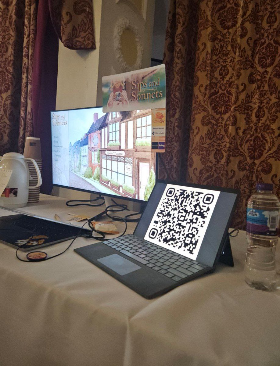 Blue Tango Street (Wishlist Sips and Sonnets!) (@bluetangostreet) on Twitter photo Thank you for those who were able to visit us at <a href="/BITs_Showcase/">Brilliant Indie Treasures</a> hosted at <a href="/developconf/">Develop:Brighton 2025</a> yesterday! We had a blast! We brought tea but the room temperature was too hot haha. We should have brought ice tea! Sips and Sonnets is coming soon and you can wishlist it now on Steam 🤗 Thank you for those who were able to visit us at <a href="/BITs_Showcase/">Brilliant Indie Treasures</a> hosted at <a href="/developconf/">Develop:Brighton 2025</a> yesterday! We had a blast! We brought tea but the room temperature was too hot haha. We should have brought ice tea! Sips and Sonnets is coming soon and you can wishlist it now on Steam 🤗