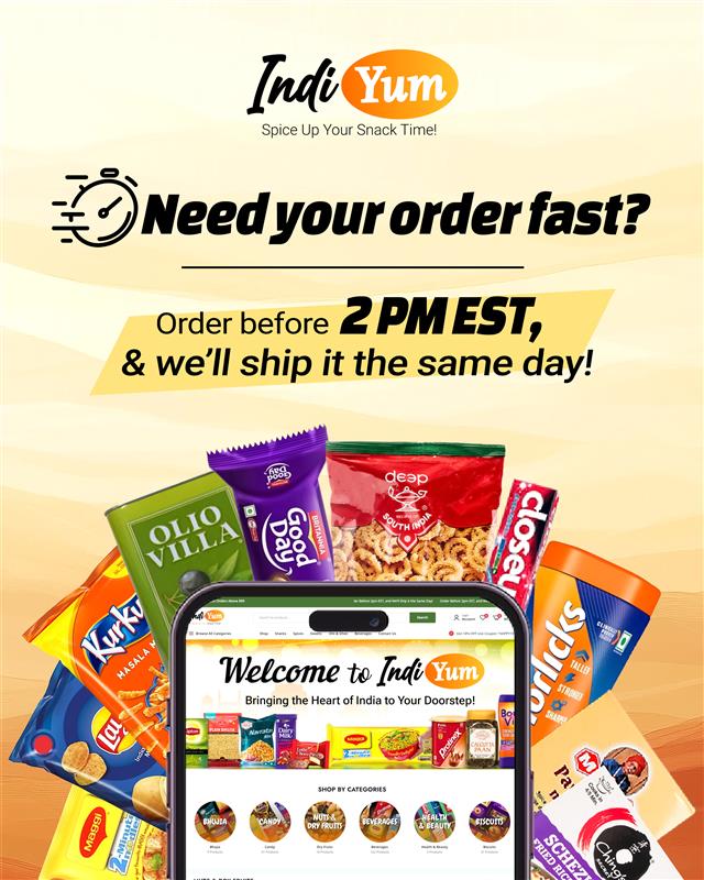 Indiyumstore's tweet image. Craving Desi treats?

✅ Order before 2 PM EST
🚚 Get it shipped the same day!

#DesiCravings #samedayshipping #orderbefore2pm #indiansnacksusa #DesiFoodLovers #indiyumstore