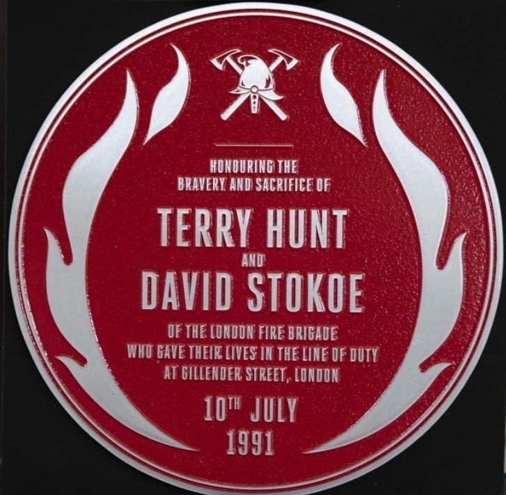 Today we remember Terry Hunt and David Stokoe who gave gave their lives in the line of duty at Gillender Street