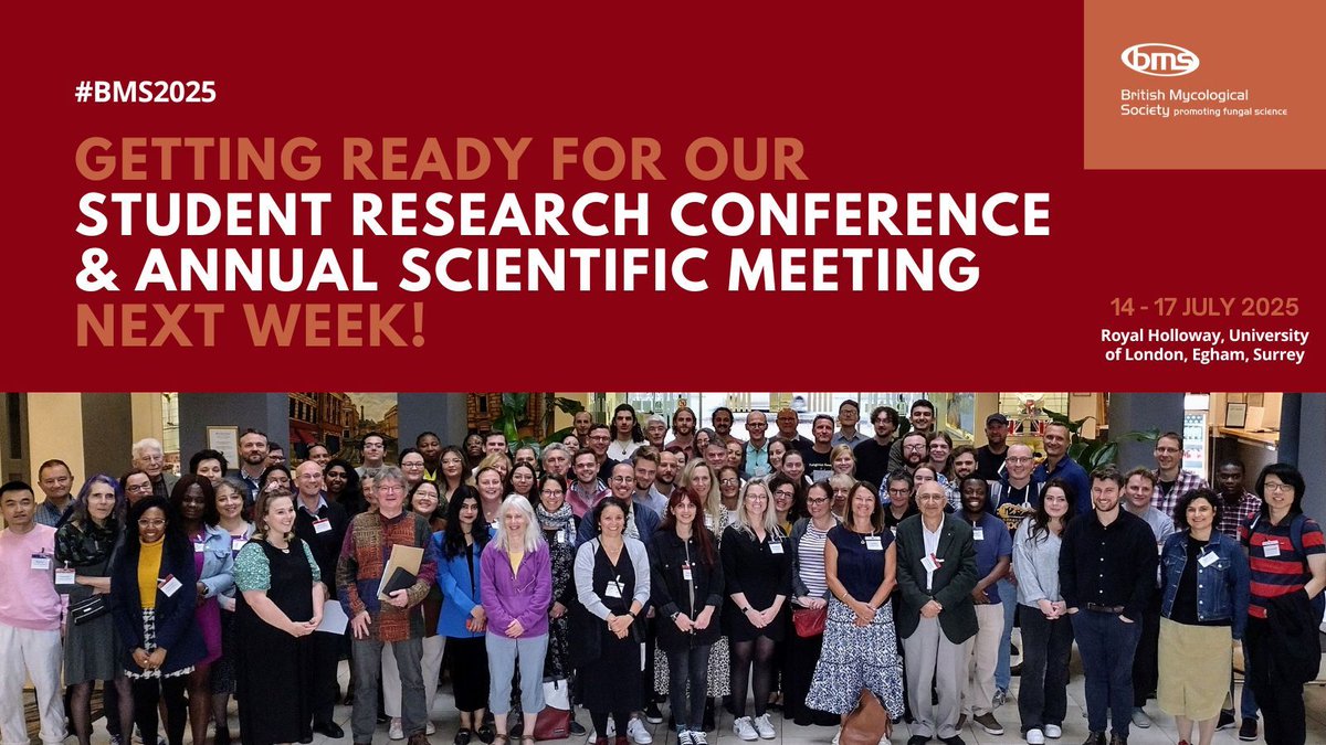 BritMycolSoc's tweet image. Getting ready for our Student Research Conference & Annual Scientific Meeting next week! #BMS2025 britmycolsoc.org.uk/asm.html