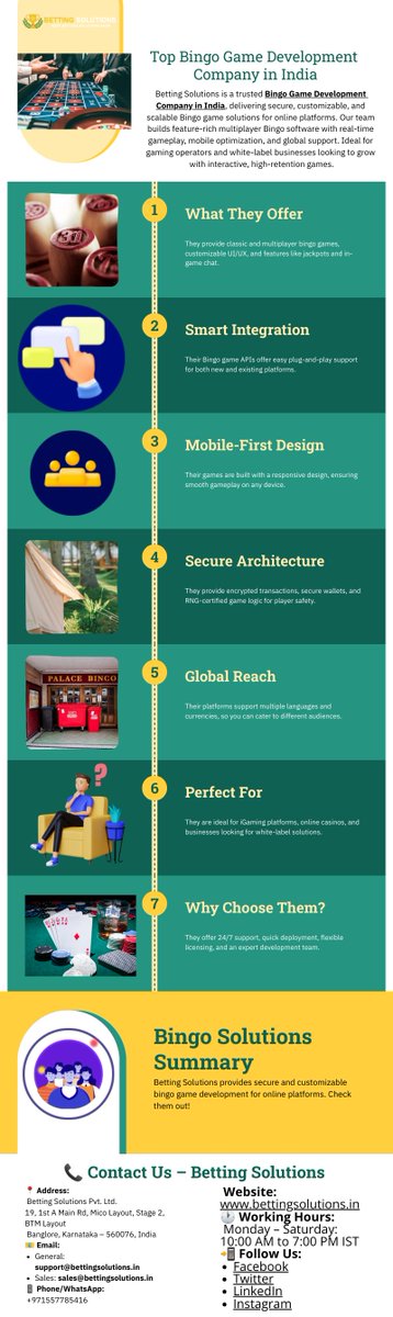 BSolution94404's tweet photo. Bingo Game Development Company in India
Betting Solutions is a trusted Bingo Game Development Company in India, delivering secure, customizable, and scalable Bingo game solutions for online platforms.
https://t.co/MhqbIXuKCI
#BingoGameIndia #BettingSolutions #BingoDevelopment https://t.co/20S9EOKrN2