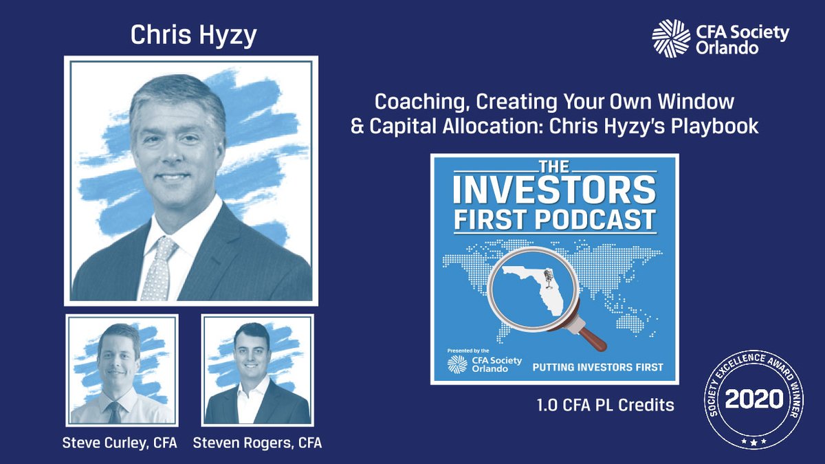 🎧 New episode of the Investors First Podcast featuring Chris Hyzy, CIO of <a href="/MerrillLynch/">Merrill Lynch</a> &amp; <a href="/BofAPrivateBank/">Bank of America Private Bank</a>  — hosted by Steve Curley, CFA, CFP &amp; Steven Rogers, CFA.

We cover:
• Chris’s competitive roots as an athlete &amp; coach
• His investment process as CIO
• Why he values