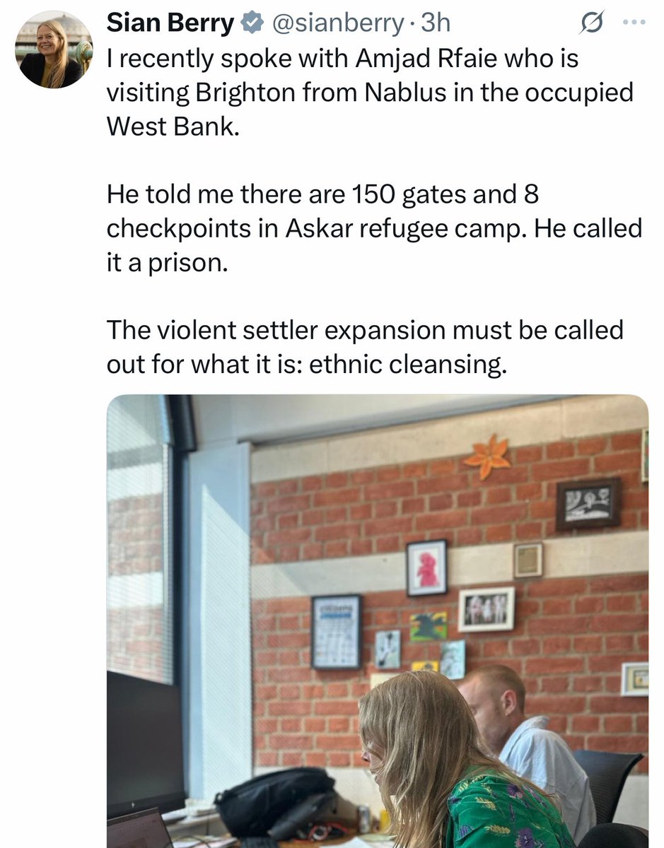 HeidiBachram's tweet photo. Sian Berry is my Brighton MP. We had relatives murdered and kidnapped on October 7 by Hamas. She has never once met us to speak about them. Her bias must be called out for what it is. https://t.co/17crwmozRU