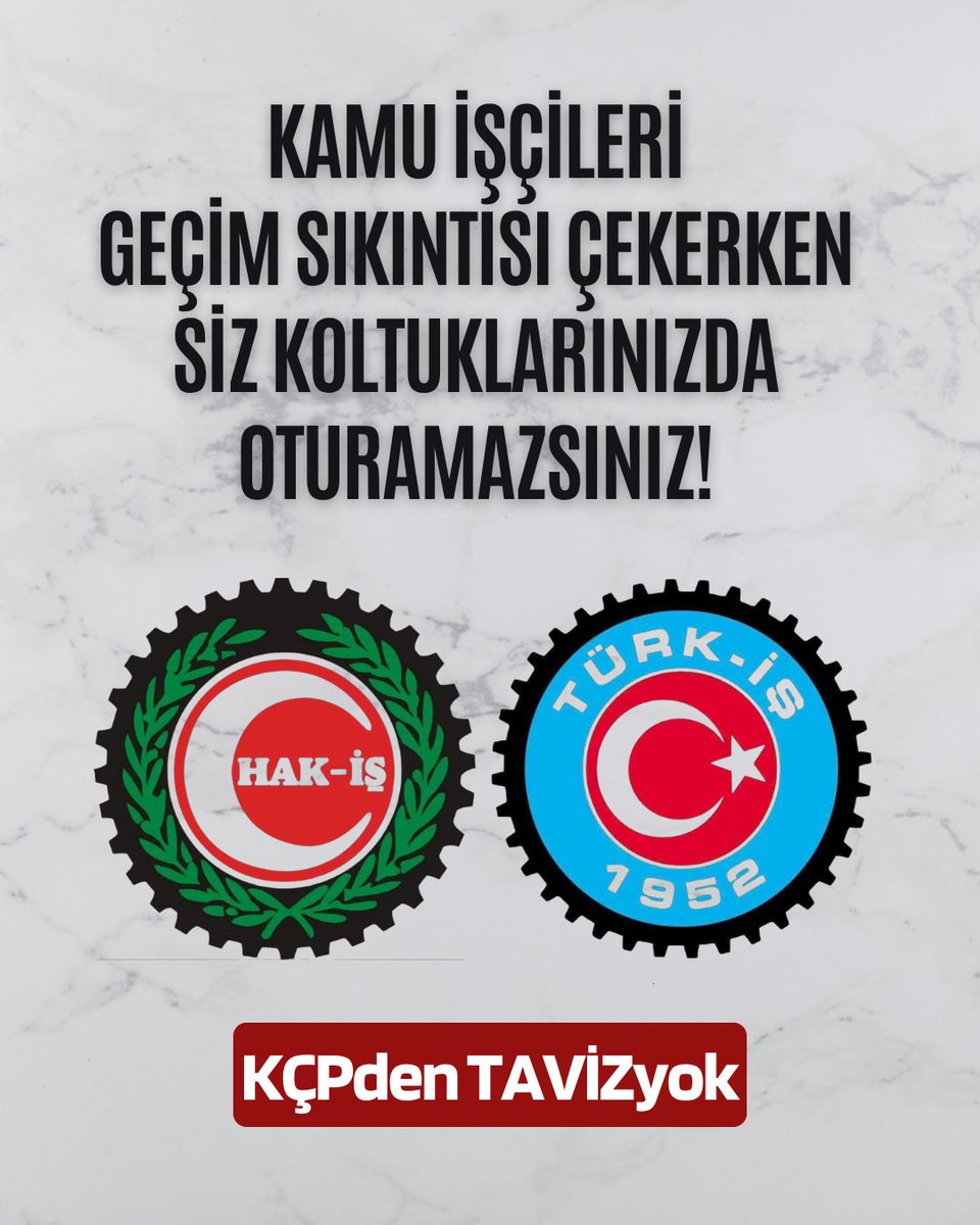 Geçim derdi boğazımıza kadar dayandı!

Markette et alamıyoruz, fatura ödeyemiyoruz, kiraya yetişemiyoruz…
Her kuruşumuzdan vergi kesiliyor, nefes almak bile lüks oldu!

Peki ne yaptı HAK-İŞ,TÜRK-İŞ ve Bağlı Sendikaları?

7 aydır yarattıkları mağduriyetlerden başka!
Masaya