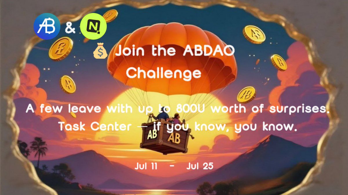 AB_thailand_'s tweet photo. 🎉เบื่อ #Web3  แบบเดิมๆ?  
ชาเลนจ์ AB เพิ่มความตื่นเต้น &amp; ชนะ $800! เข้าร่วมวันนี้.  

คลิก👉 ：https://t.co/HoNibQHmLP

#QuestN #ABThailand #Airdrops https://t.co/cVsXhKWTlJ