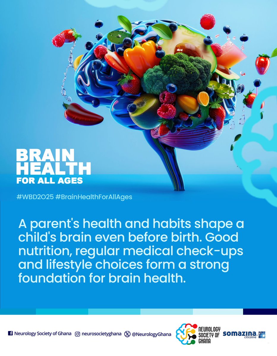 Good brain health results from being intentional about lifestyle choices and habits!

Choose well!

#wbd2025 #neurologysocietyofghana #nsg #brainhealth #brainhealthforallages