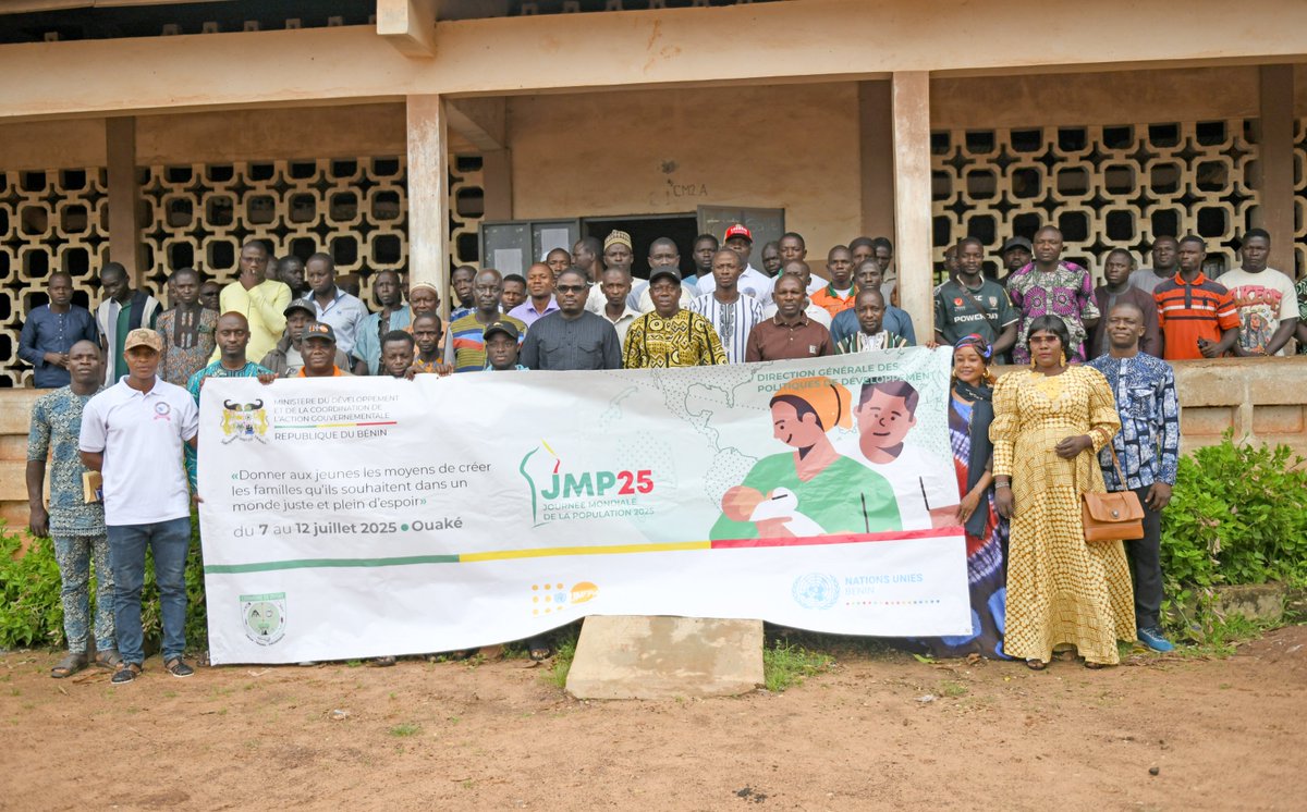unfpa_benin's tweet image. #JournéeMondialeDeLaPopulation 2025!
Les activités se poursuivent dans le cadre de la Semaine de la population à Ouaké, avec les sensibilisations des populations des arrondissements de Sèmèrè, Ouaké et Badjoudè sur le thème de la journée avec l'appui de @unfpa_benin
#WPD2025